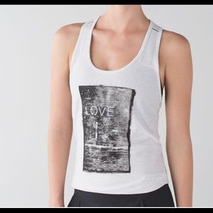 lululemon superb tank heathered white NWT